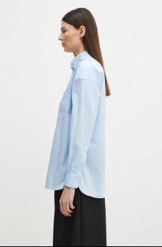 Хлопковая рубашка Fiorucci Angel Embroidered Relaxed Fit