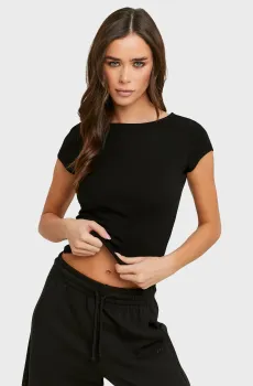 Женская черная футболка Черный XS Tally Weijl STSCONIGEL