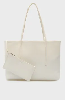 Женская белая сумка с узором POUCH Белый ONESIZE Calvin Klein LV04F3266G