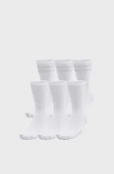 Белые носки (6 пар) UA Essential 6pk Crew Белый 47.5-50.5 Under Armour 1387058-100