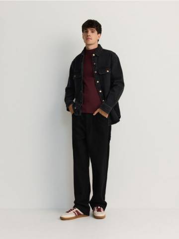 Reserved - Штани loose - чорний - 6584H-99X Reserved - Штани loose - чорний - 6584H-99X
