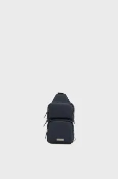 Мужская темно-синяя сумка CLEAN SQUARE SLING Синий ONESIZE Calvin Klein LV04D3377G