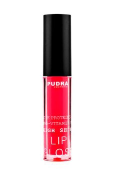 Блеск для губ Pudra Cosmetics High Shine Lip Gloss с протеинами шелка та провитамином B5, 08 Juicy Berry, 2.5 г