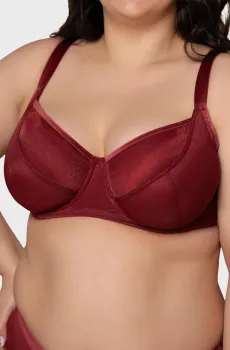 Женский бордовый бюстгальтер Бордовый 80F brabrabra SLZ27301311