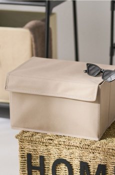 Контейнер для зберігання з кришкою - бежевий