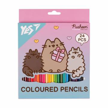 Набор цветных карандашей YES Pusheen Stormy and Pip, 24 цвета (290741) Набор цветных карандашей YES Pusheen Stormy and Pip, 24 цвета (290741)