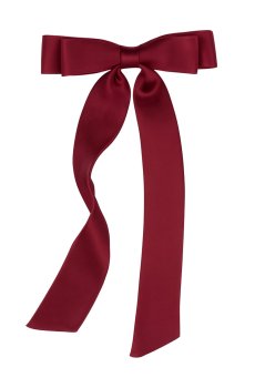 Бант для волос атлас, бордовый, 1 шт (E25092606)