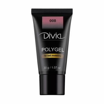 Полигель для наращивания ногтей Divia Polygel 008, 30 г Полигель для наращивания ногтей Divia Polygel 008, 30 г