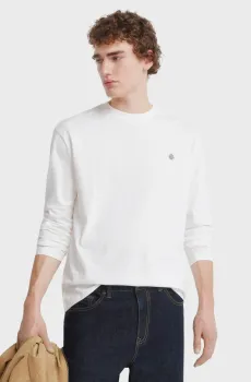 Мужской белый лонгслив Белый M SPRINGFIELD 223727