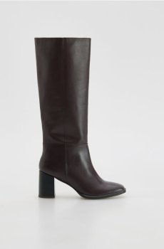 Reserved - Високі шкіряні чоботи на підборах - буряковий - 900FE-83X