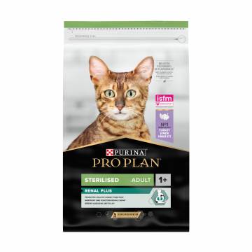 Сухой корм для взрослых стерилизованных кошек Pro Plan Sterilised Adult 1+ Renal Plus с индейкой, 10 кг Сухой корм для взрослых стерилизованных кошек Pro Plan Sterilised Adult 1+ Renal Plus с индейкой, 10 кг
