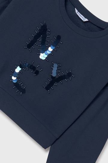 Детская кофта Mayoral цвет синий с аппликацией 7472