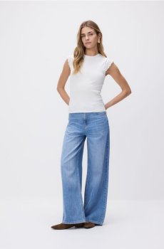 Reserved - Бавовняний топ - кремовий - 460KL-01X