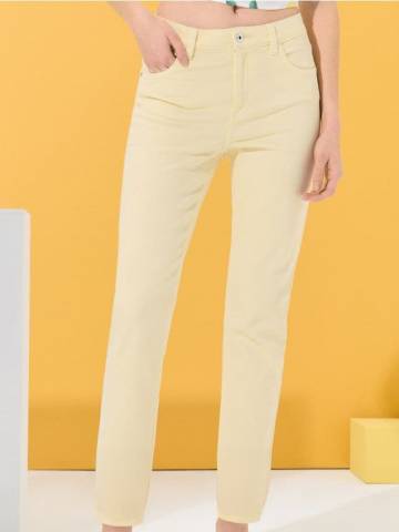 Штани straight slim - жовтий Штани straight slim - жовтий