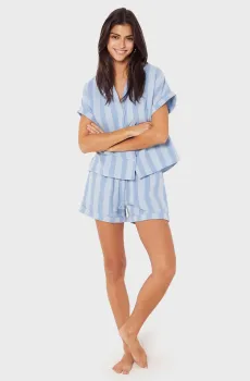 Женские голубые шорты в полоску SKYE Голубой S Etam 6545760