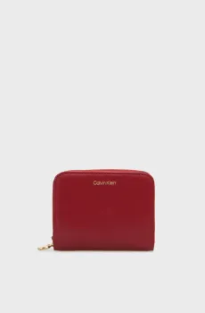 Женский красный кожаный кошелек MEDIUM FLAP Красный ONESIZE Calvin Klein LV04F1075G