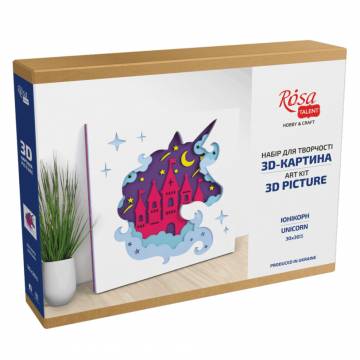 3D картина Rosa Talent Юнікорн 30 х 30 см (N0003513) 3D картина Rosa Talent Юнікорн 30 х 30 см (N0003513)
