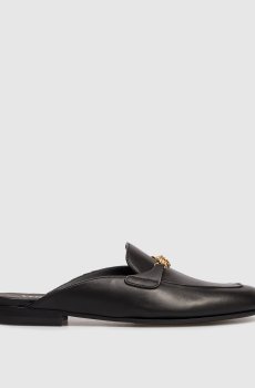 Черные кожаные мюли Medusa