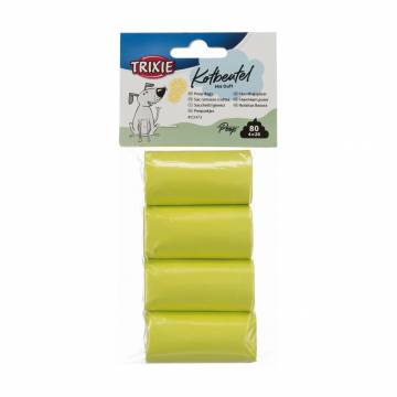 Сменные пакеты к сумке для фекалий Trixie, размер M, желтые, 4*20 шт