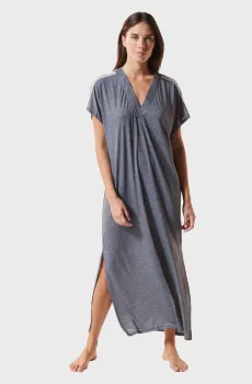 Женская серая ночная рубашка WARM DAY Серый S Etam 6524587
