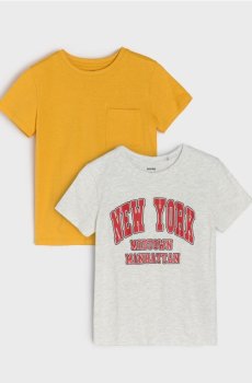 Бавовняна футболка 2 pack - жовтий