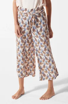 Женские пудровые брюки с узором 3/4 ADELA Розовый M Etam 6519795