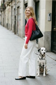 Светр з домішкою віскози - фуксія