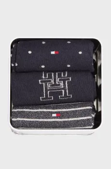 Женские темно-синие носки (3 пары) GIFTBOX Синий 35-38 Tommy Hilfiger 701236464