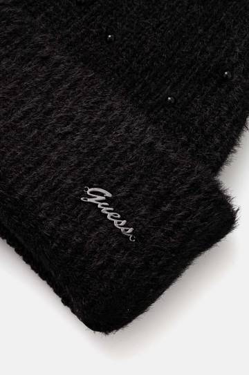 Шапка Guess TERESA цвет чёрный из толстого трикотажа W4BZ33 Z2740 Шапка Guess TERESA цвет чёрный из толстого трикотажа W4BZ33 Z2740