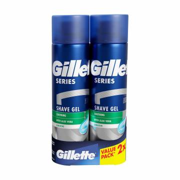Успокаивающий гель для бритья Gillette Soothing Shaving Foam Gel, 2*200 мл Успокаивающий гель для бритья Gillette Soothing Shaving Foam Gel, 2*200 мл