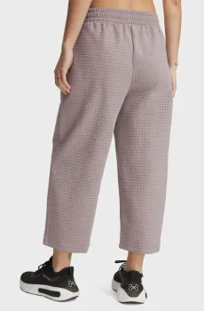 Женские пудровые спортивные брюки Unstoppable Flc Grid Crop Розовый S Under Armour 1386492-015