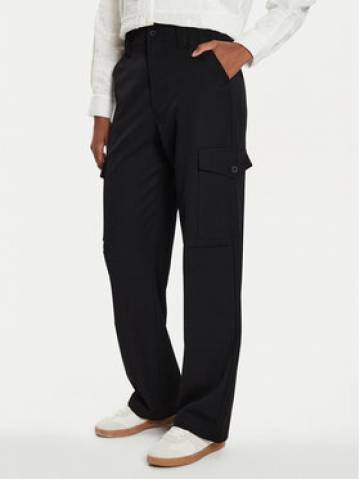 Desigual Штани з тканини Volga 24WWPW17 Чорний Straight Fit Desigual Штани з тканини Volga 24WWPW17 Чорний Straight Fit