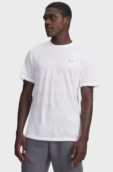 Мужская белая футболка UA Velociti SS-WHT Белый XL Under Armour 6009517-100