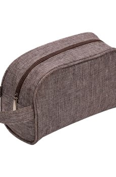 Мужская дорожная косметичка Cosmo Shop с ручкой, 23*14*11 см, кофейная, 1 шт (LX-024BR)