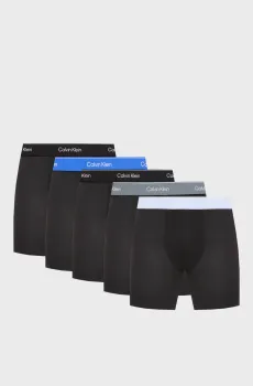 Мужские черные боксеры (5 шт) BOXER BRIEF Черный S Calvin Klein LV00NB4395