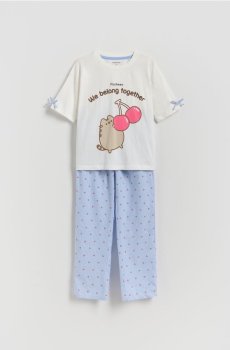 Reserved - Піжамний комплект Pusheen - кремовий - 120IF-01X
