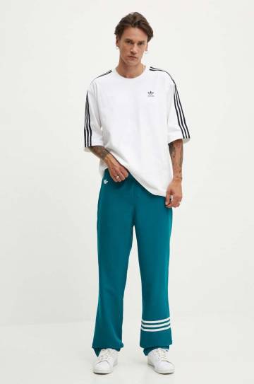 Спортивные штаны adidas Originals Neuclassics цвет бирюзовый с аппликацией JF9160 Спортивные штаны adidas Originals Neuclassics цвет бирюзовый с аппликацией JF9160