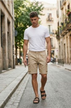 Шорти карго - бежевий