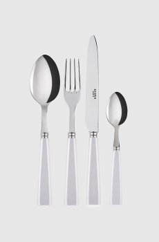 Набор белых столовых приборов Icône
