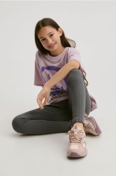 Reserved - Ребристі легінси - темно-сірий - 987FF-90X