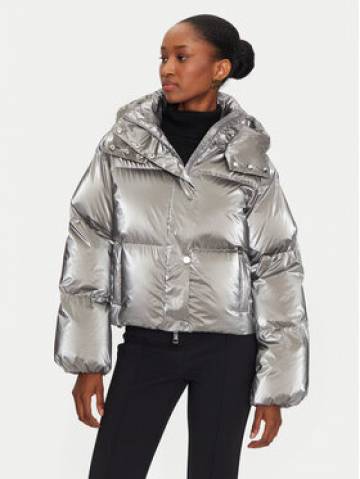 Elisabetta Franchi Пуховик PI-77D-46E2-V570 Срібний Regular Fit Elisabetta Franchi Пуховик PI-77D-46E2-V570 Срібний Regular Fit