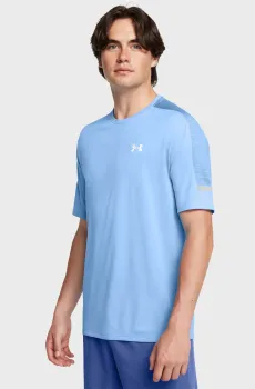 Мужская голубая футболка UA Core+ Tech SS Голубой S Under Armour 1385976-465