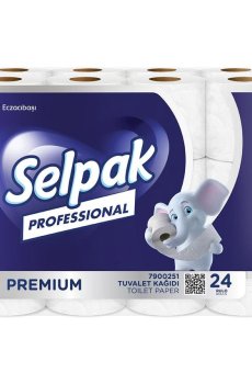 Туалетная бумага Selpak Professional Premium белая, 3-слойная, 24 рулона