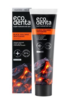 Зубная паста Ecodenta Black Volcanic Whitening Toothpaste с вулканическими минералами, 100 мл