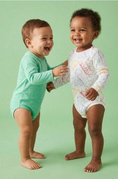 Бавовняні боді, 2 шт. - білий