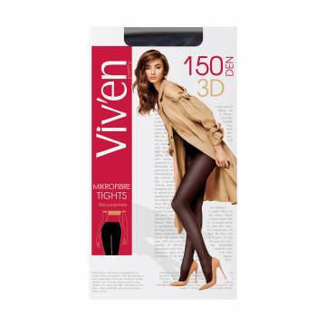 Колготки женские Viven petty Microfibre Tights без шортиков, 150 DEN, черные, размер 2 Колготки женские Viven petty Microfibre Tights без шортиков, 150 DEN, черные, размер 2