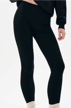 Ребристі легінси - чорний