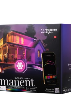 ​Гірлянда Smart LED Twinkly Permanent Light RGB72 IP65 кабель білий (TWPL072STP-TEU)