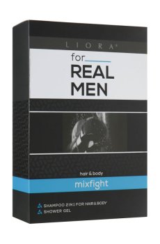 Уценка! Косметический набор мужской Liora For Real Men Mixfight (гель для душа, 250 мл + шампунь для волос и тела, 250 мл)