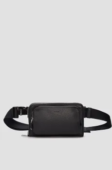 Мужская темно-синяя кожаная поясная сумка Синий ONESIZE BOSS 50529286;410